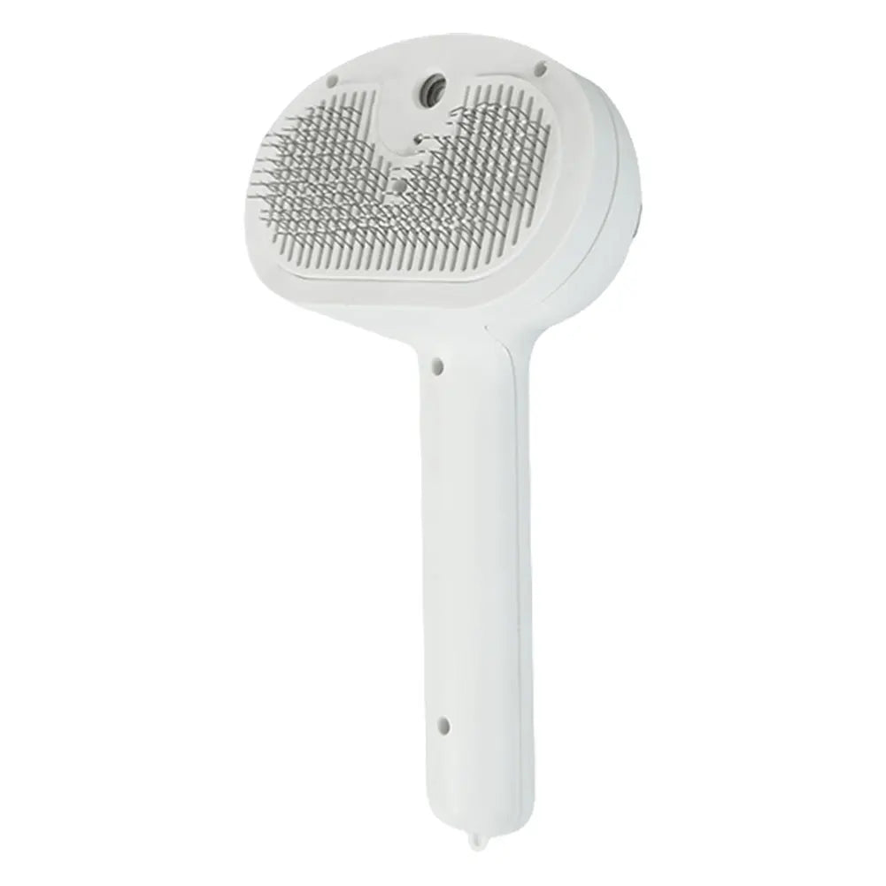 Rechargeable Cat Grooming Brush with Release Button and Spray for Long and Short Hair Pets