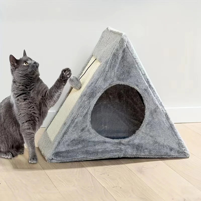 Plush Toy for Cats with Scratching Post