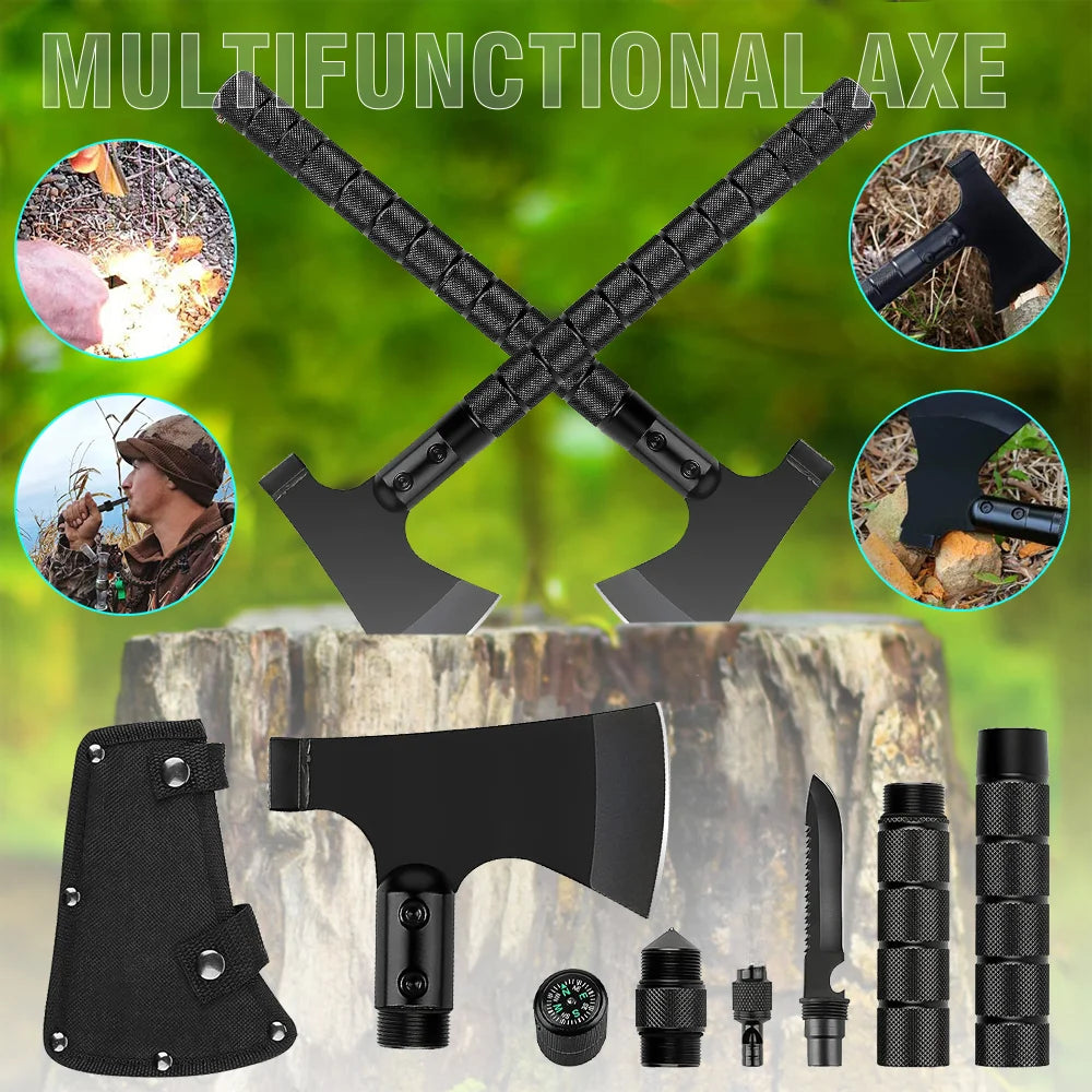 Tactical Axe Tomahawk Stainless Steel Blade Outdoor Hunting Camping Survival Axes