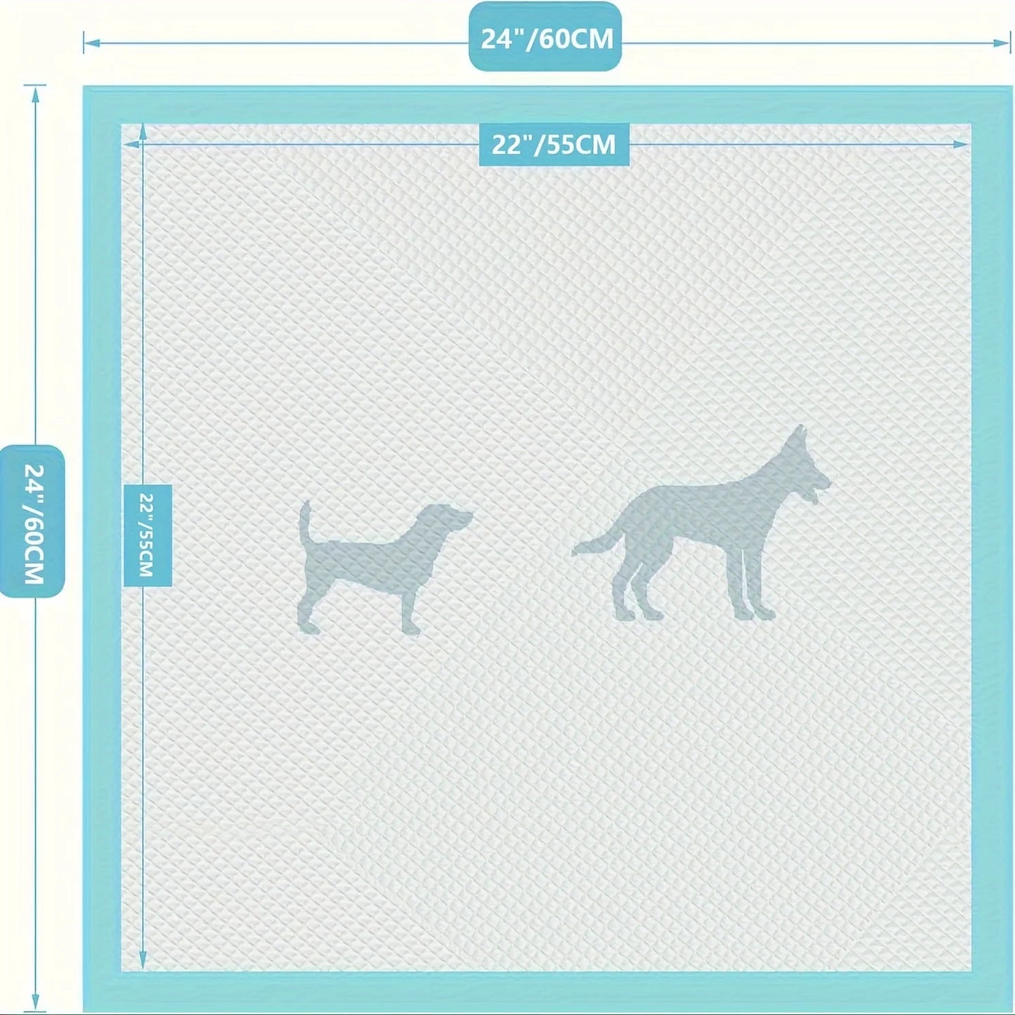 24"x24" Puppy Pads – 100 Count, Super Absorbent & Leak-Proof Potty Training Pads