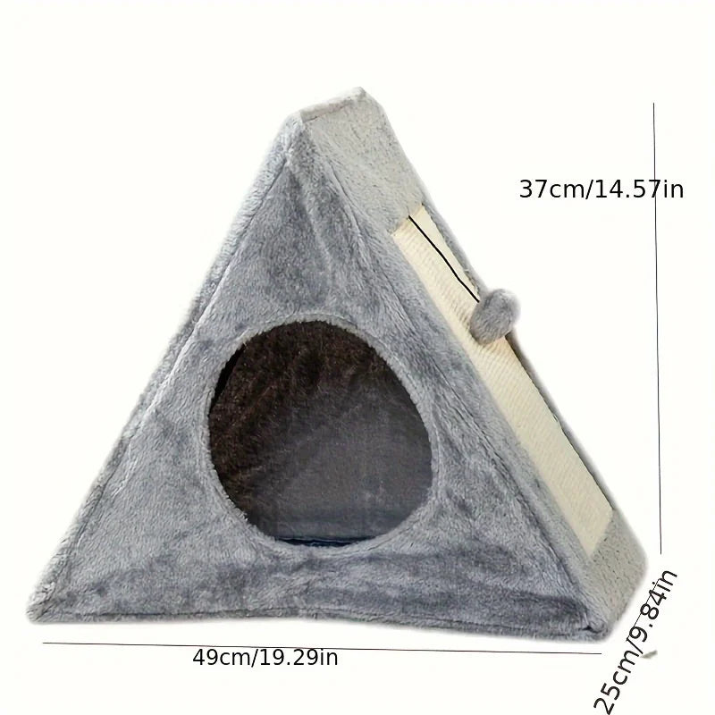 Plush Toy for Cats with Scratching Post