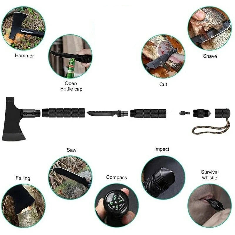 Foldable Tactical Axe Multi Tool Kit Emergency Gear
