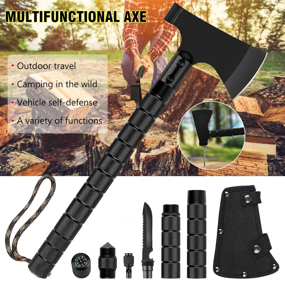 Tactical Axe Tomahawk Stainless Steel Blade Outdoor Hunting Camping Survival Axes