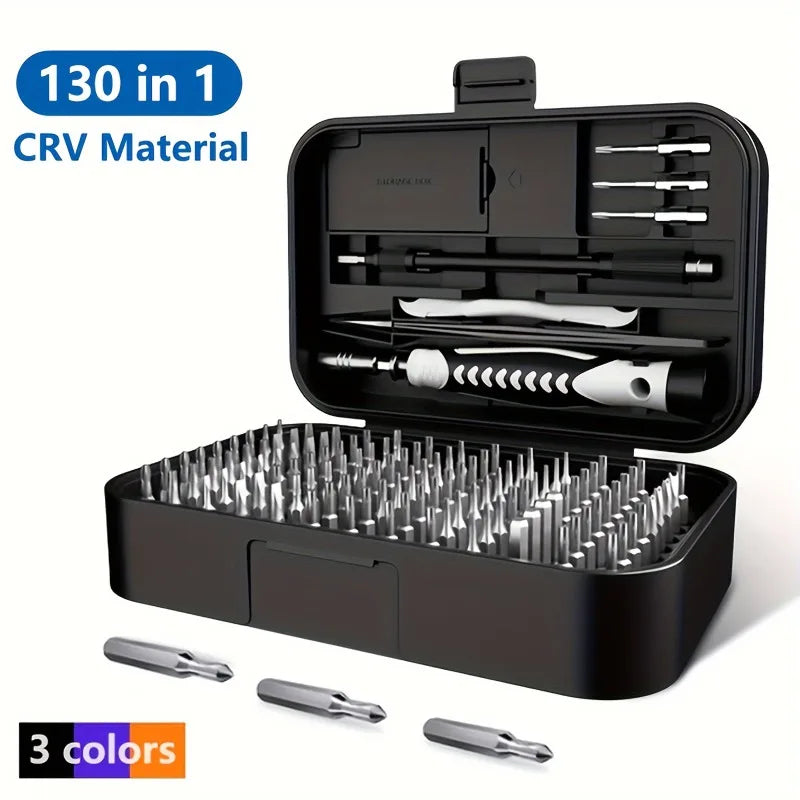 130-in-1 Multi-Bit Screwdriver Set with Magnetic Bits