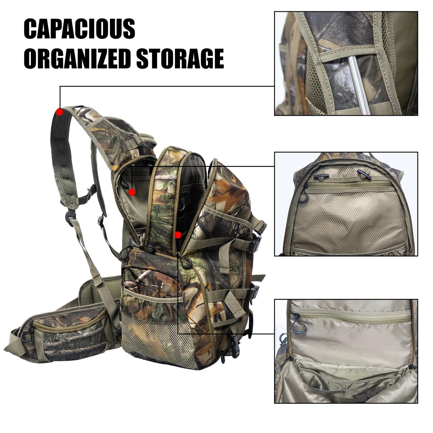 35L Hunting Backpack Camo Hunting Pack